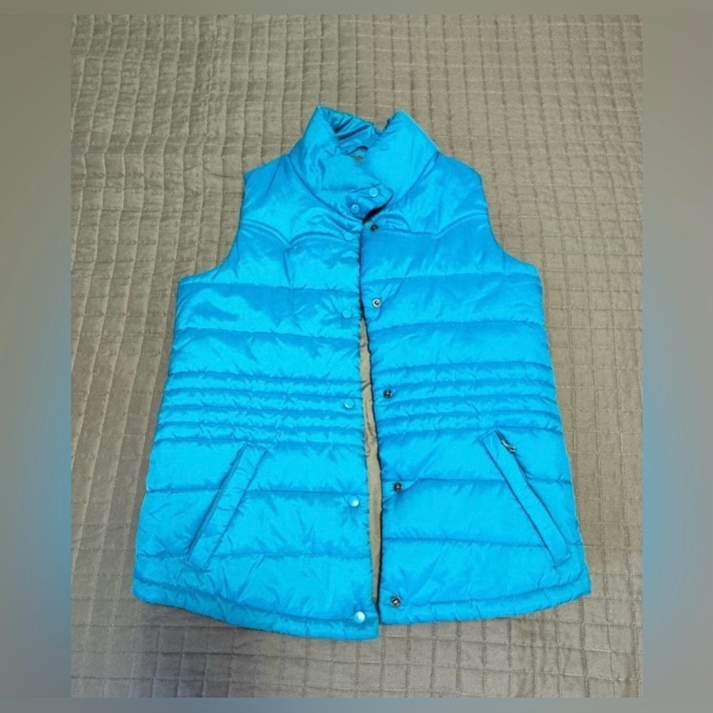 Roper Girl Sky Blue and Gray Vest